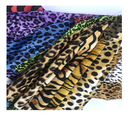 S wave upholstery animal tiger cow leopard zebra pattern velboa fabric