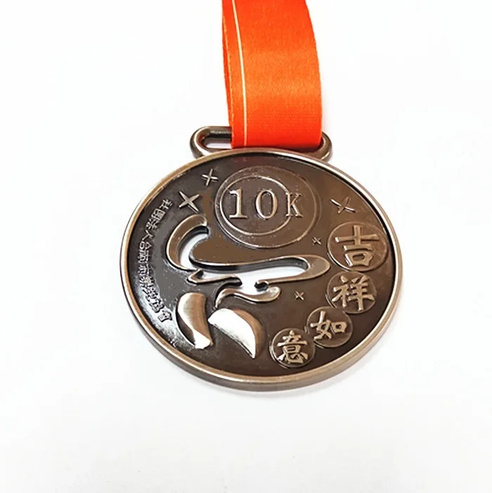 China Dongguan factory price antique brass color plated metal custom medal award sport medals club medal