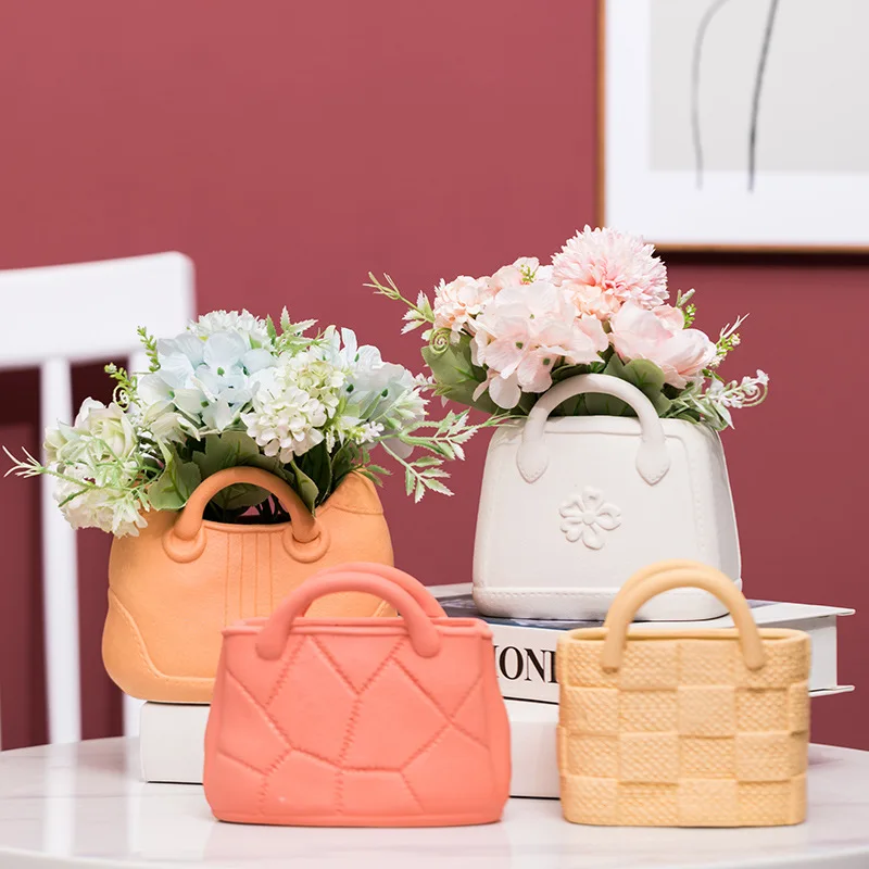 Red Envelope Vase Wide Mouth Ceramic Creative Nordic For Home Living Room Flower Arrangement Simple Style Decor Ornaments