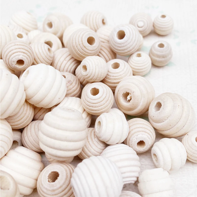 Оптовая продажа деревянные бусины XuQian из натуральной круглой нити для поделок своими руками
