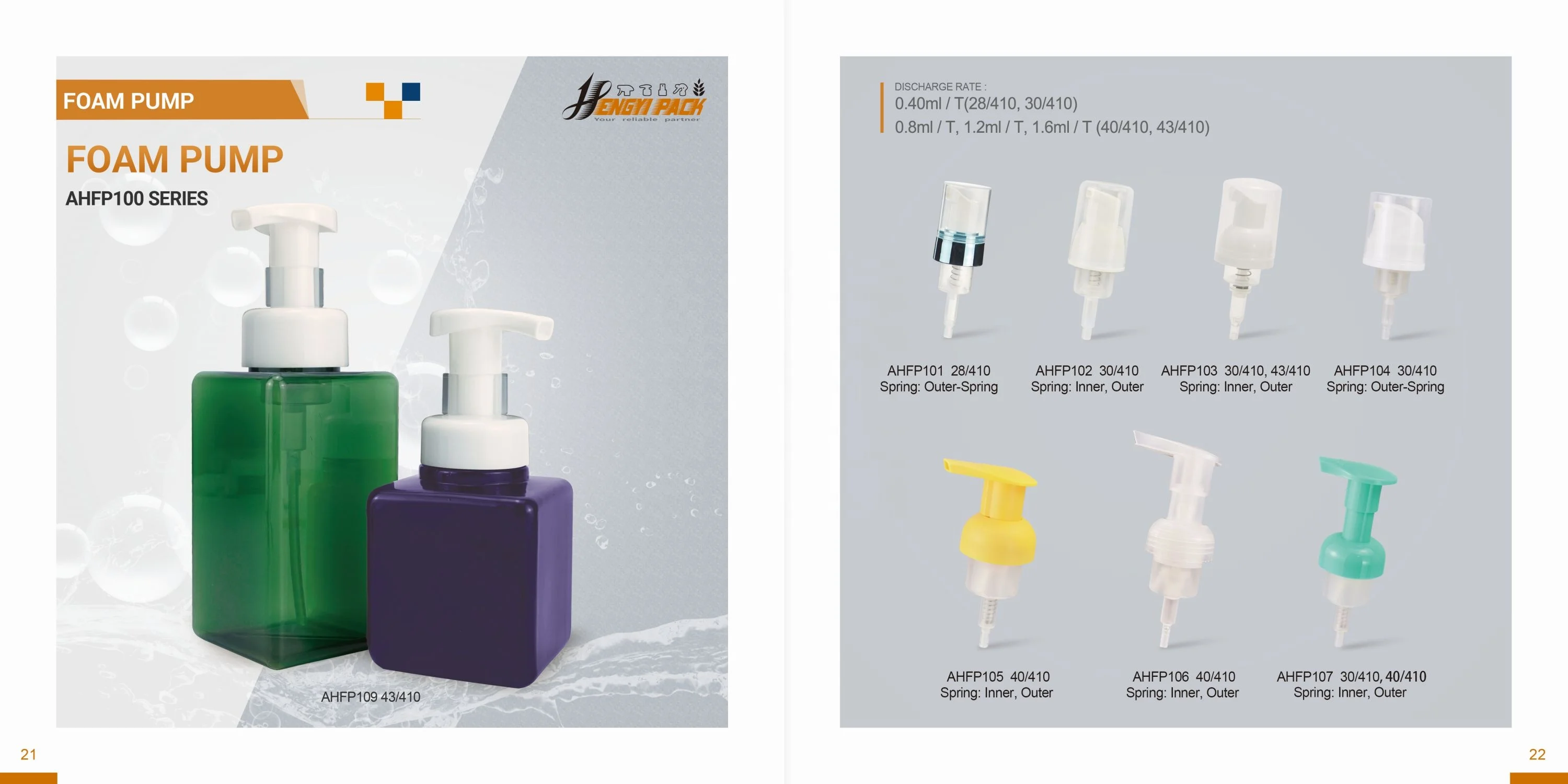 40/410 Plastic Foam Pump 0.8cc Plastic Liquid Soap Dispenser Pump with Rich Foam For PET Foam Spray Bottle