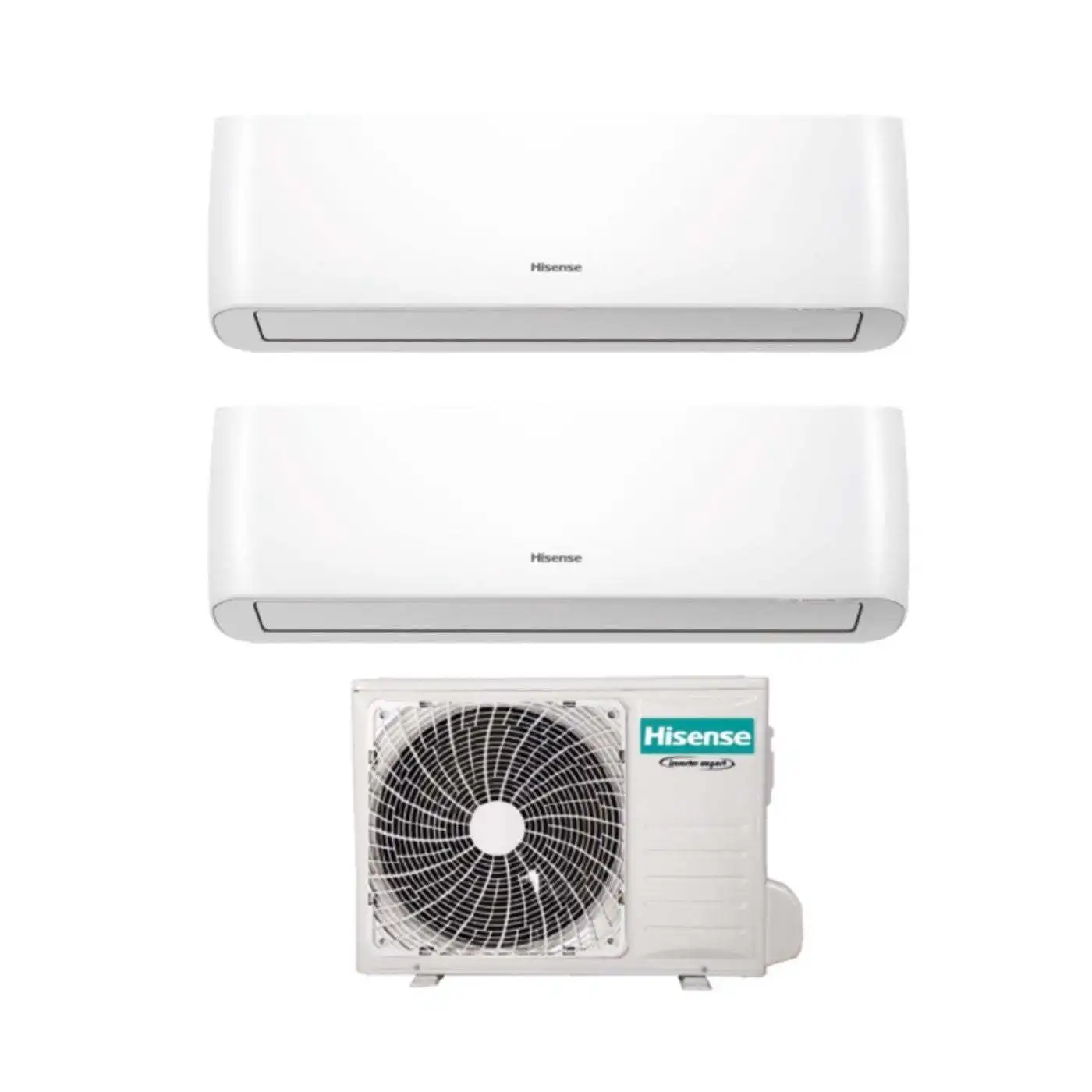 Climatizzatore Condizionatore Hisense Dual Split Inverter serie ENERGY PRO 9+12 con 2AMW52U4RXC R-32 Wi-Fi Integrato 9000+12000