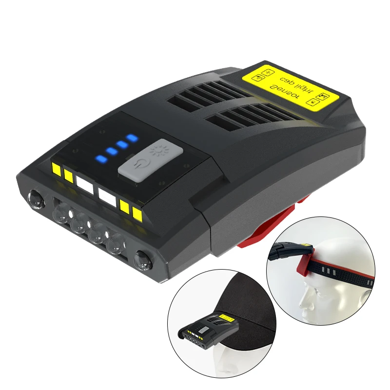 LED Clip on Hat Light USB Rechargeable Sensor Hat Flashlight Clip Ultra Bright Hands-Free Headlamp for Fishing Camping Hand Work