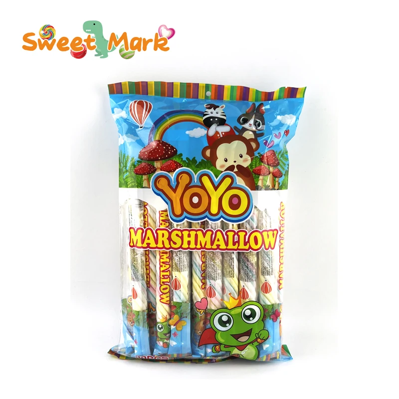 YoYo Long Twist Marshmallows Sweet Soft Marshmallow Candy