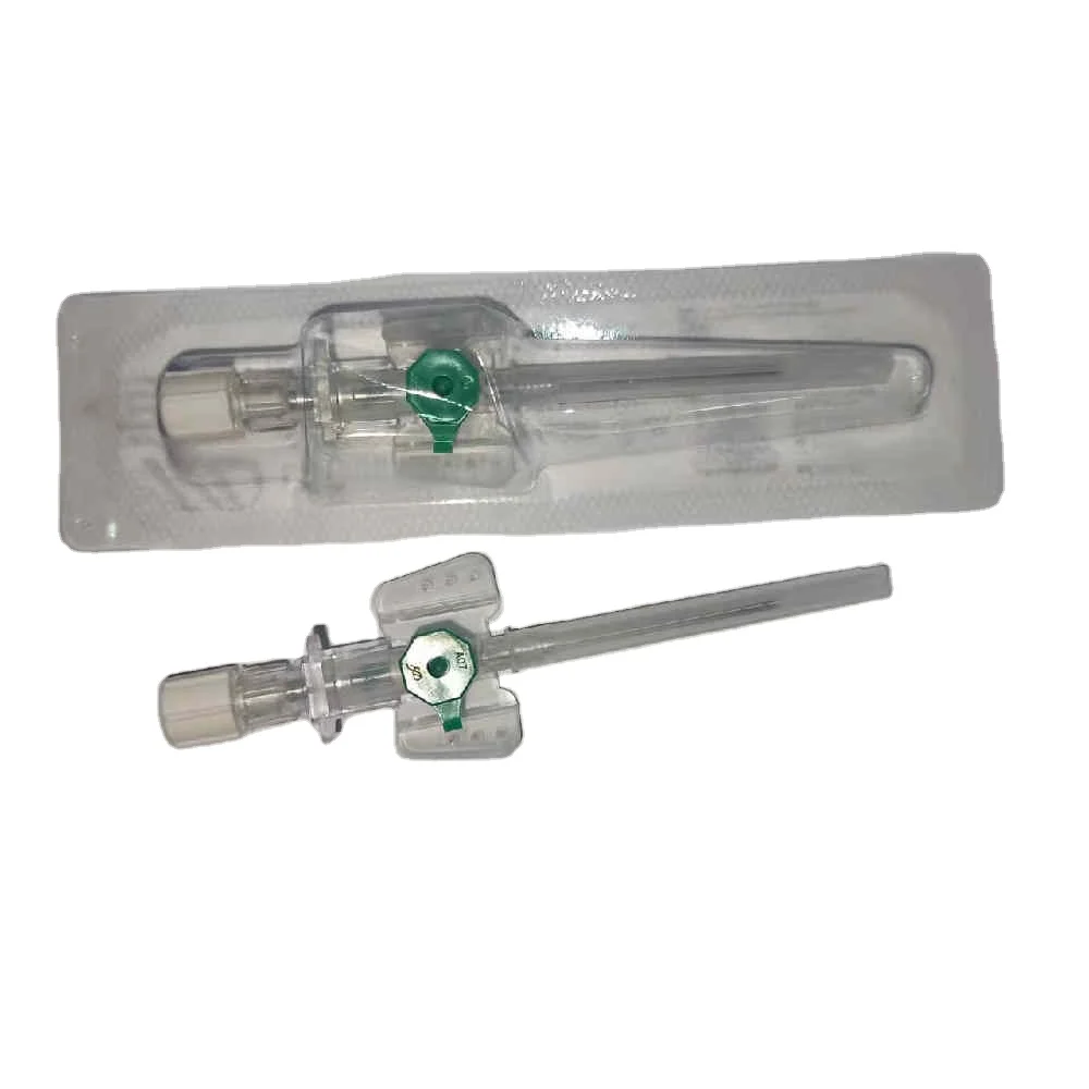 IV Cannula with butterfly wing and injection port HONGDA brand iv catheter for single use