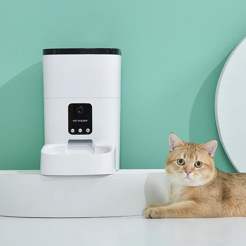 Timed Quantification 4/6L Large Capacity App Camera Wifi Automatic Pet Bowls & Feeders Pet Smart Feeder For Cat Dog