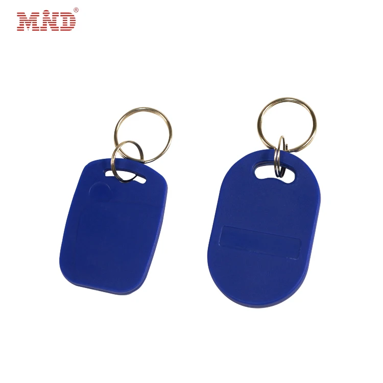13.56mhz and 125khz Dual Frequency RFID Keyfob Rewritable Card NFC Key Fob With Keychain