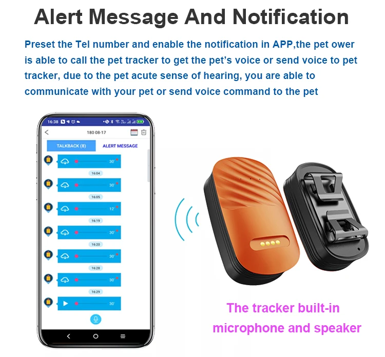 Pet Anti-loss Locator Intelligent Waterproof Tracking Location Collar GPS Locator GPS Dog Cat Accessories