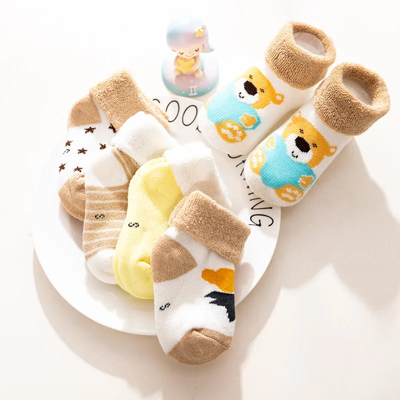 New Terry Inside Design Warm Thick Comfortable Baby Socks Cotton For Newborn Baby
