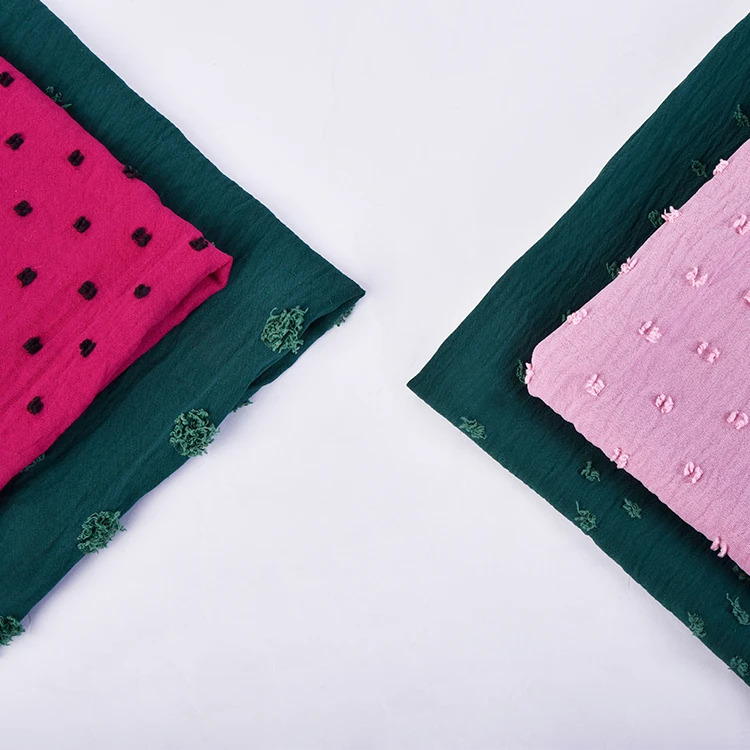 Shaoxing textile 100% polyester custom solid color stretch cey jacquard fabric for women clothing