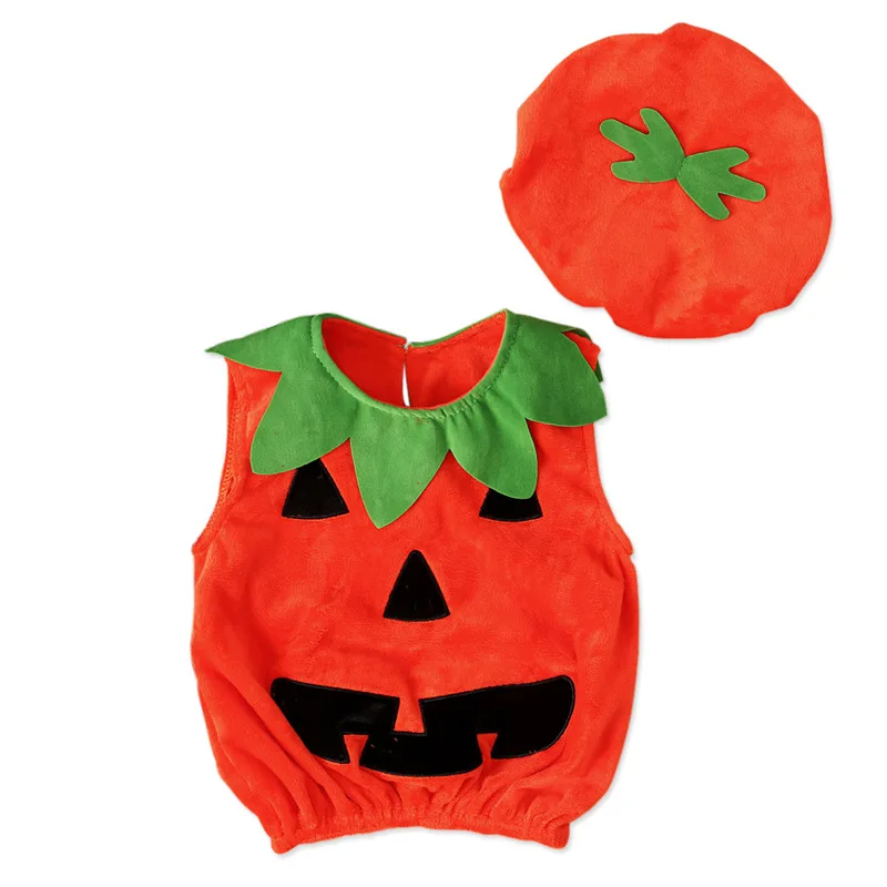 Most Popular Halloween Costumes For Kids Baby Pumpkin Costume Rompers Kids Halloween Pumpkin Jumpsuit