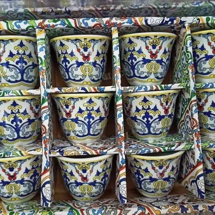 chaozhou factory ceramics porcelain 12pcs arabic cawa coffee cups
