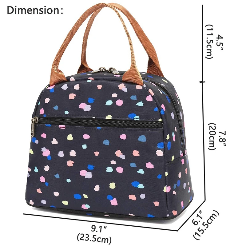Zippered Insulated Lunch Bags Cooler Women, Reusable Sublimation Lunch Bags Blank For Adults,l Insulated Lunch Bag Thermal