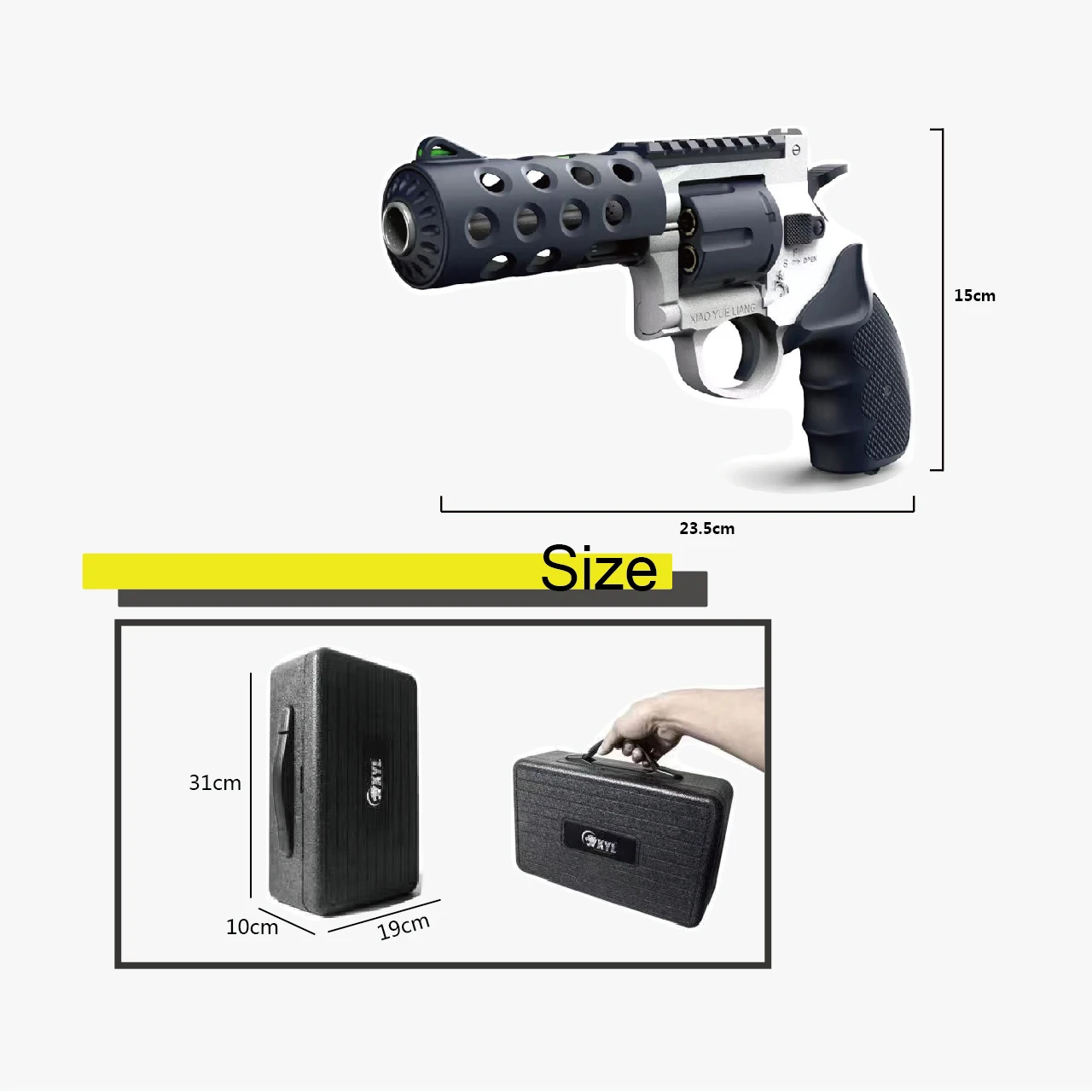 Hot selling products nylon metal Revolver Launcher Soft Bullet Toy Collocation Ejection cowboy gun armas de juguete