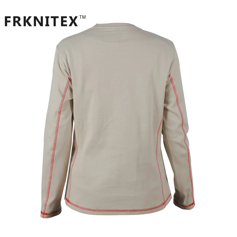 FRKNITEX UL NFPA 2112 FR Light Weight Welder Aramid Mechanic Fireproof Yellow Work Shirt for Women