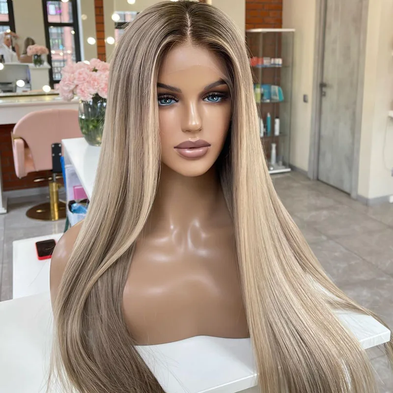 100% European Virgin Hair Jewish Wig Blonde Color Silk Base Kosher Jewish Wigs for Woman