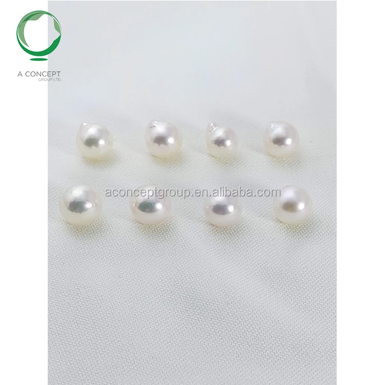 2020 Factory Price 8MM White Colour Near Round Drop Shape Loose Akoya
