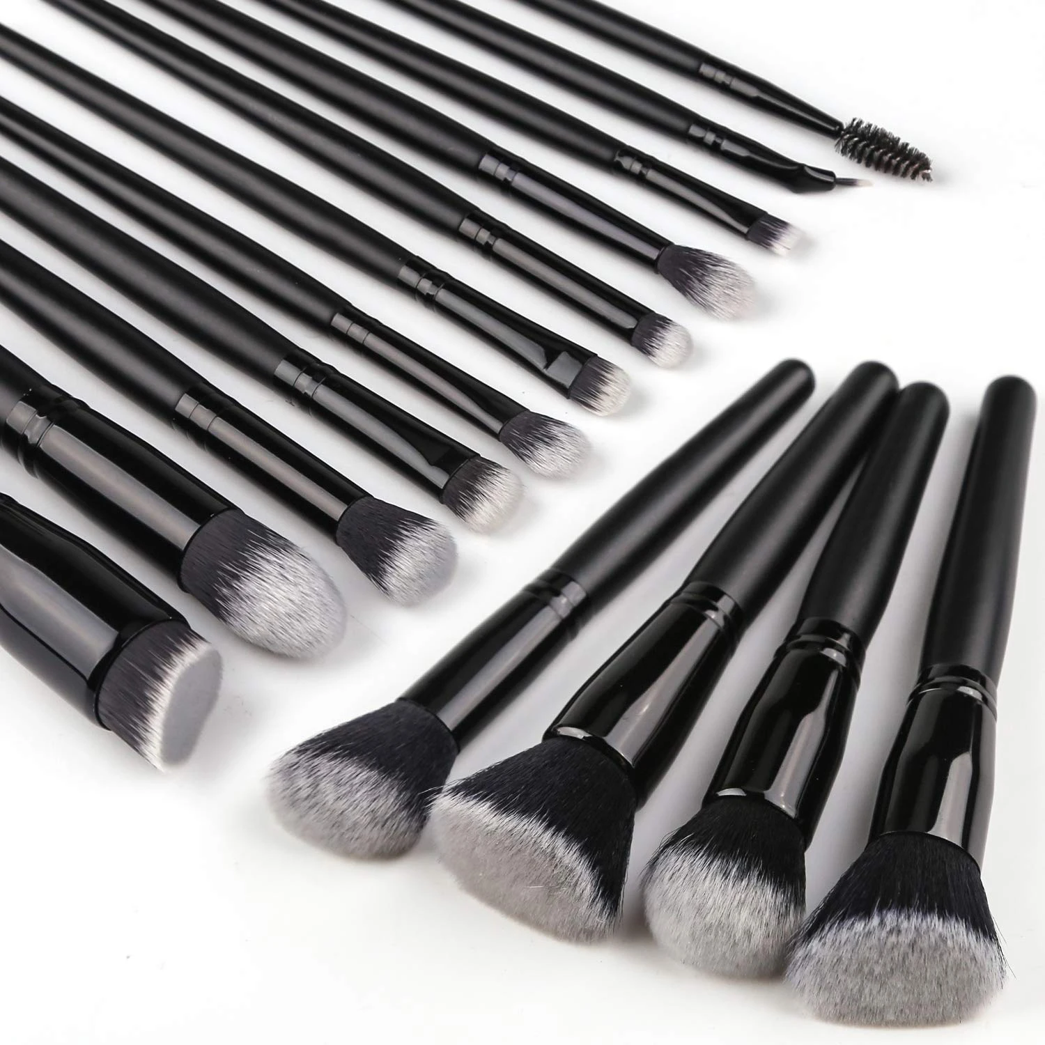 DailyQueen 15 шт. популярные броши para maquillaje de Черная Кисть для макияжа прямая цена с завода частная торговая марка пудра румяна
