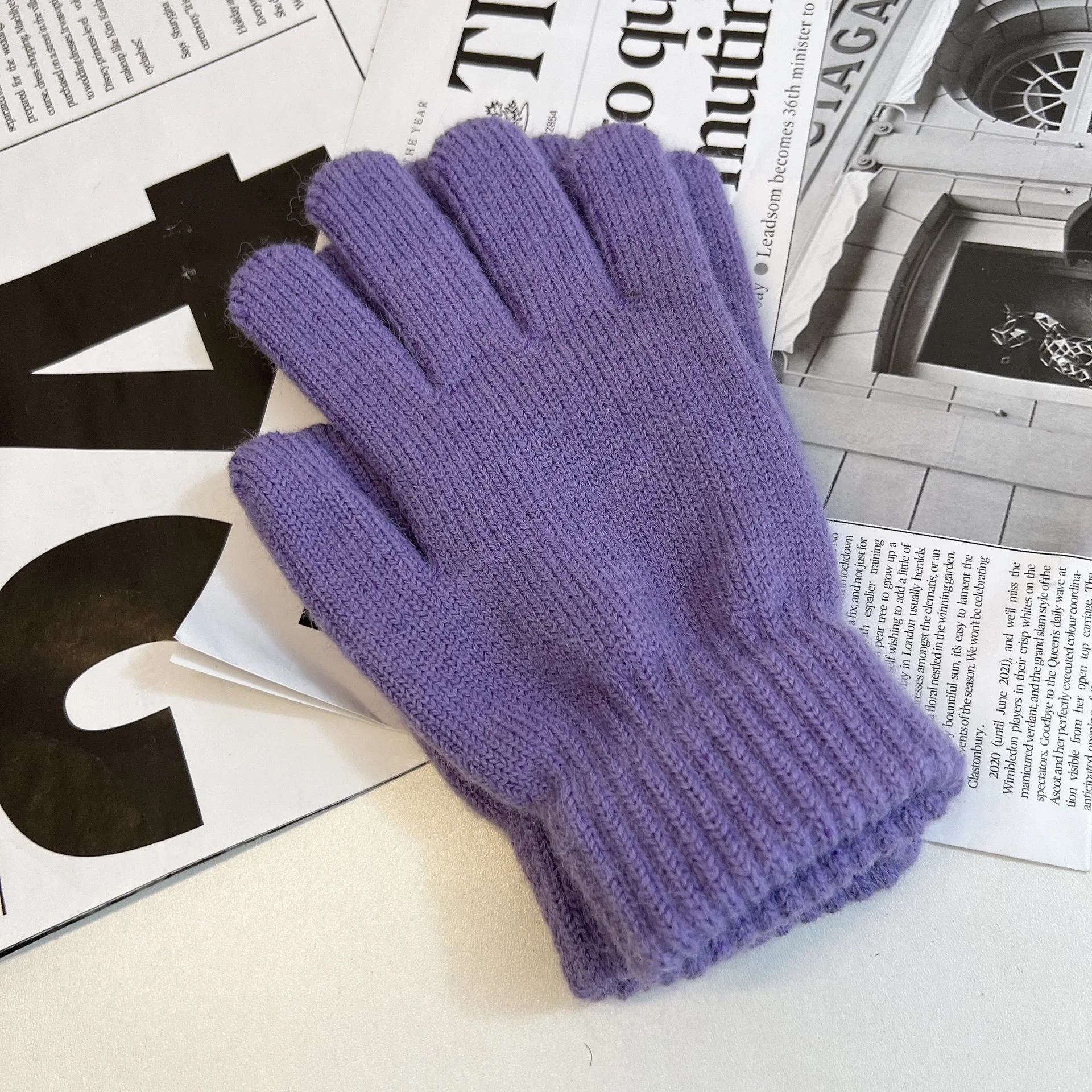 Высококачественные вязаные женские осенне-зимние теплые модные женские перчатки 100% кашемировые вязаные перчатки