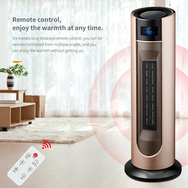 Умный светодиодный сенсорный экран для безопасного отопления помещений розовый золотой стоячий электрический обогреватель с дистанционным управлением