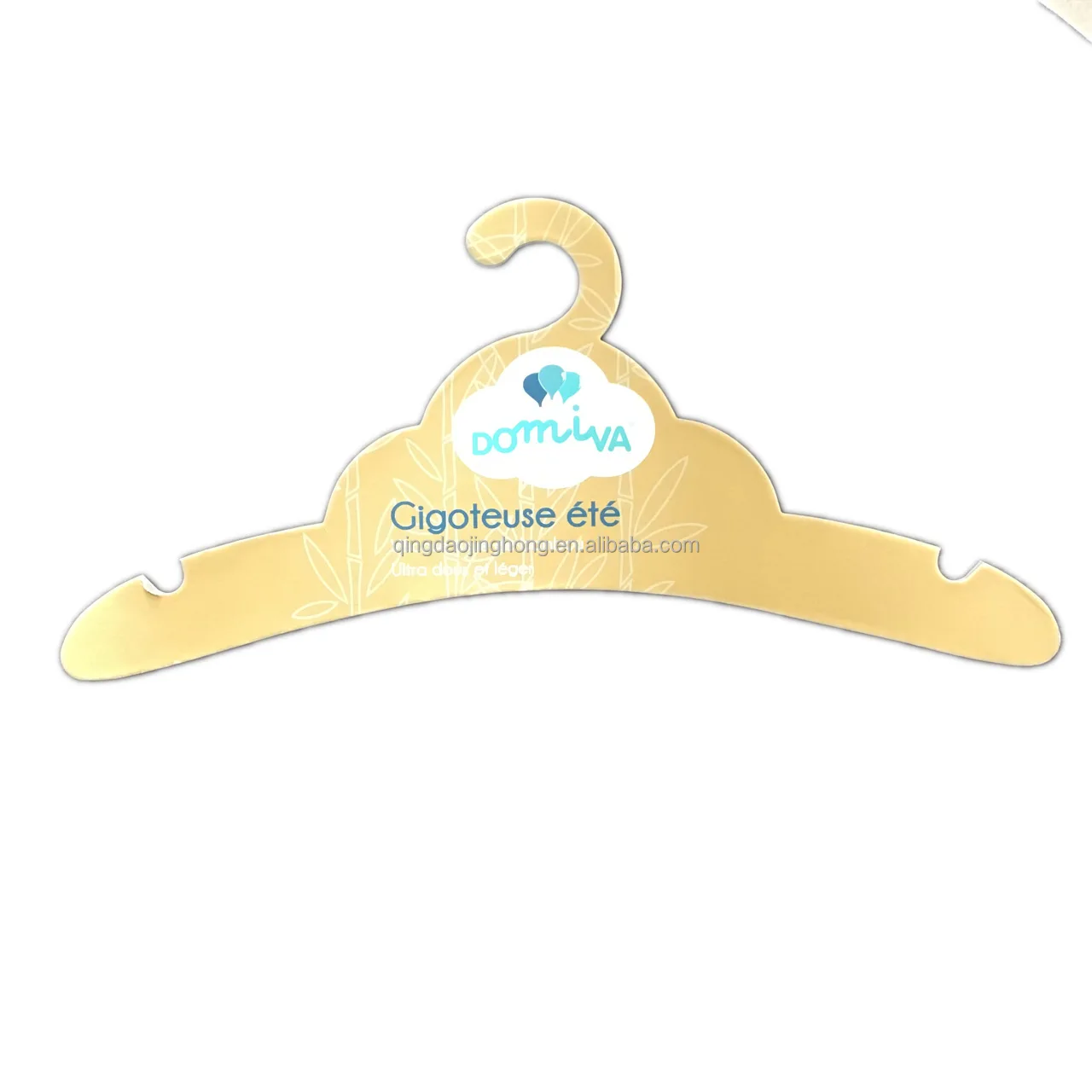 Wholesale Recycled Custom Print logo Cardboard Paper Baby Clothes Hanger