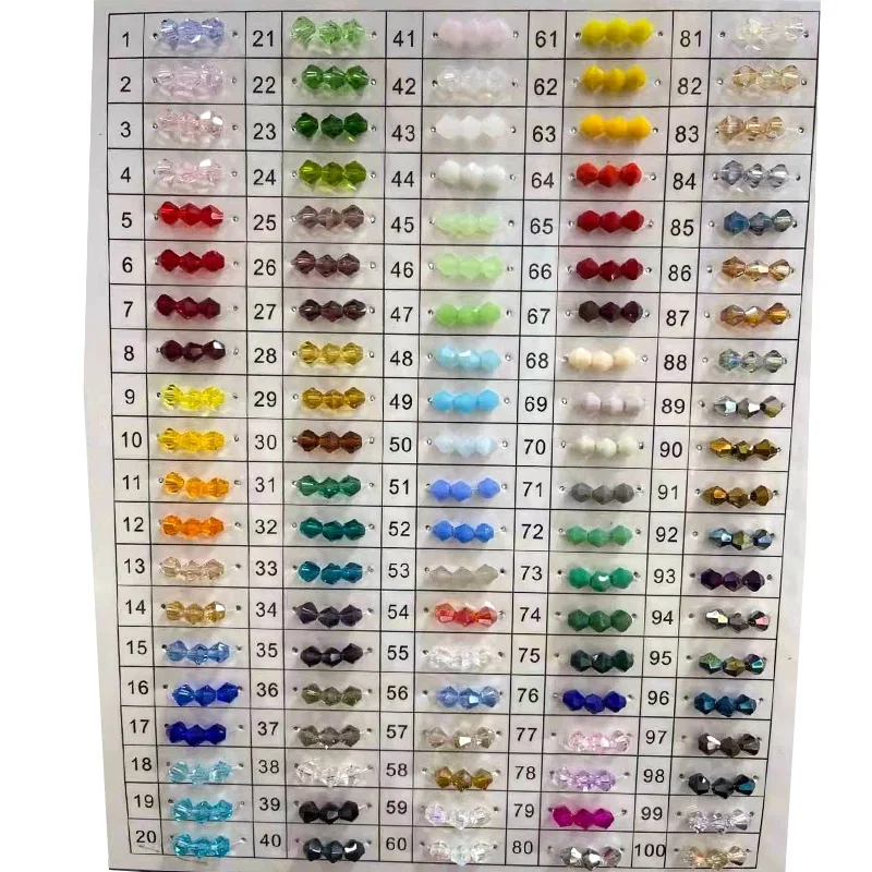 multiple colour professional Beads color mixing chart for Beads color choosing