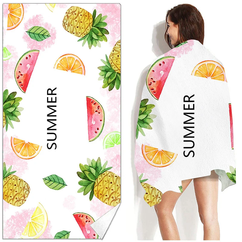 Customized quick dry towel beach personalized microfiber/cotton beach towel with logo  printing