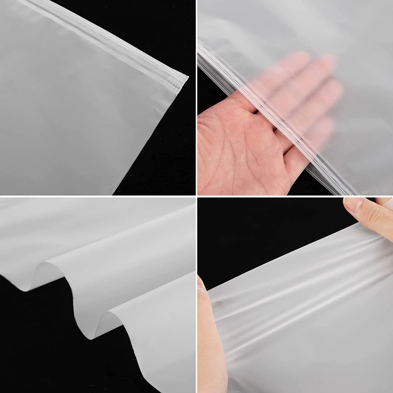 Wholesale Clear Zipper Bag Custom Frosted Plastic CPE Zipper Bags With Vent