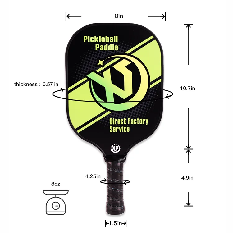 Custom color graphite pickleball paddle composite carbon fiber padel racket