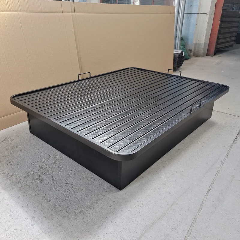 Easy Assembled Space Saving Smart Furniture hotel bed black platform metal bed frame