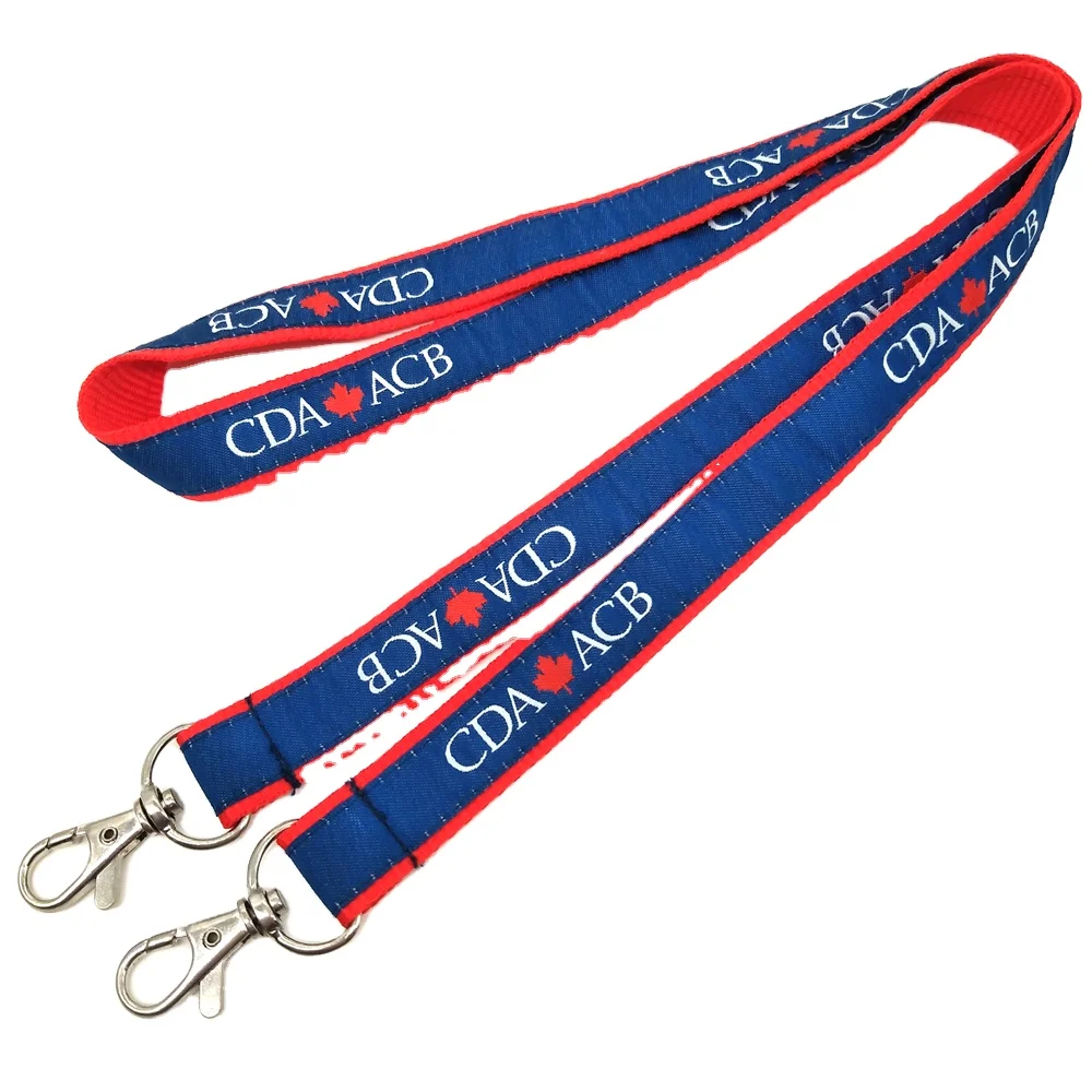 Wholesale High Quality Funny Custom LOGO Woven Jacquard Lanyard with Safety Breakaway
