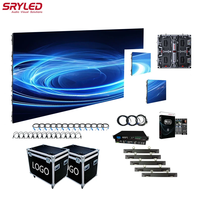 Turnkey LED Video Wall System Solution P2.6 P3 P3.9 Rental Indoor LED Display Event Outdoor LED Panel Stage Backdrop LED Screen