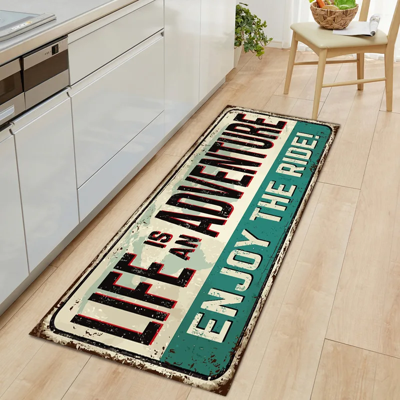 Ready-stock laundry room floor mats, household letter simple American kitchen floor mats, stain-resistant carpets