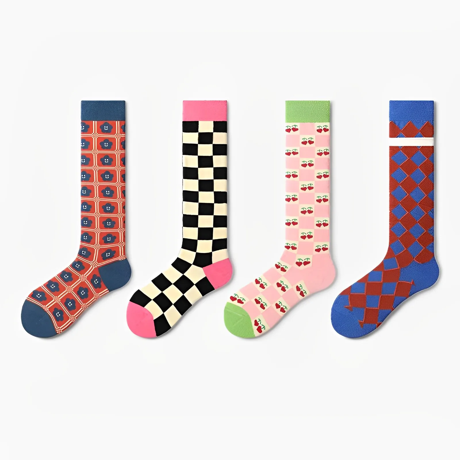 Knitting Logo Embroidery Nature Yarn Soft Anti Bacterial Custom Women Knee High Bamboo Socks