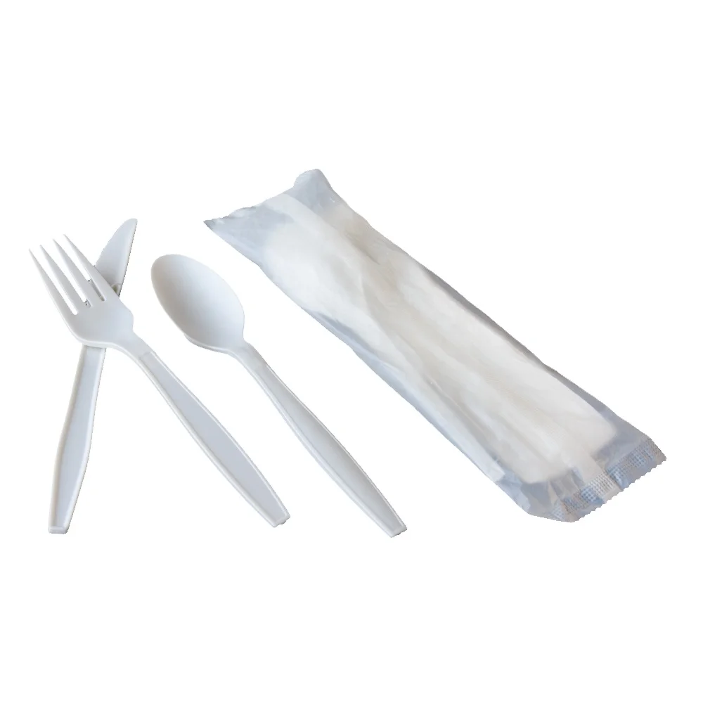 eco friendly compostable 7 take away fork spoon knife 100% biodegradable disposable pla cutlery set