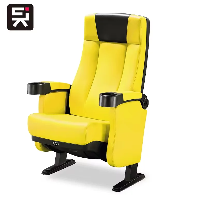 High Quality Single Comfortable Plastic Folding Business Cinema Seats Chair Movie Rooms Theaters Halls Fabric Theater Furniture