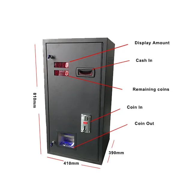 Popular Large Capacity Coin Changer Banknote Change Tokens Machine For Laundry Room Game Machines