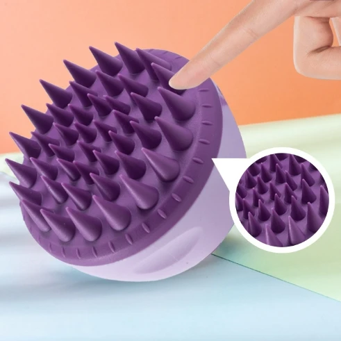 New Arrivals Custom LOGO/Color Salon Hair Care Accessory Silicone Scalp Scrubber Massage Hair Brush Shampoo Brush Scalp Massager