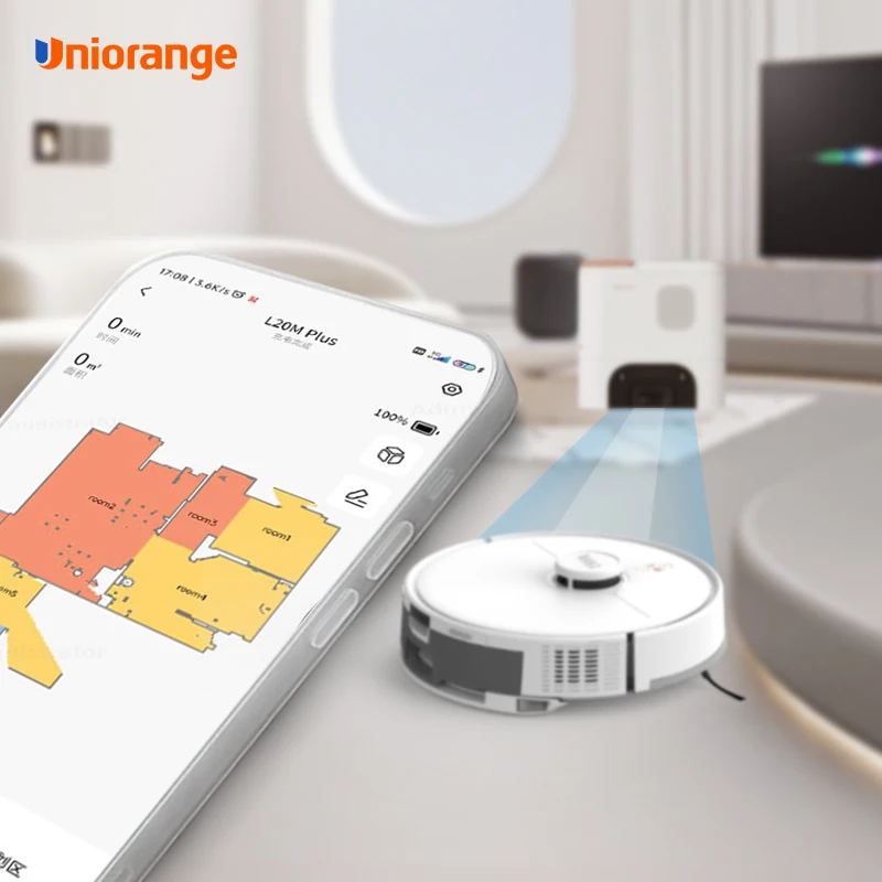 Uniorange Self-Empty Robotic Vacuum with dust bin cleaner Home Mapping Wi-Fi Connected Works