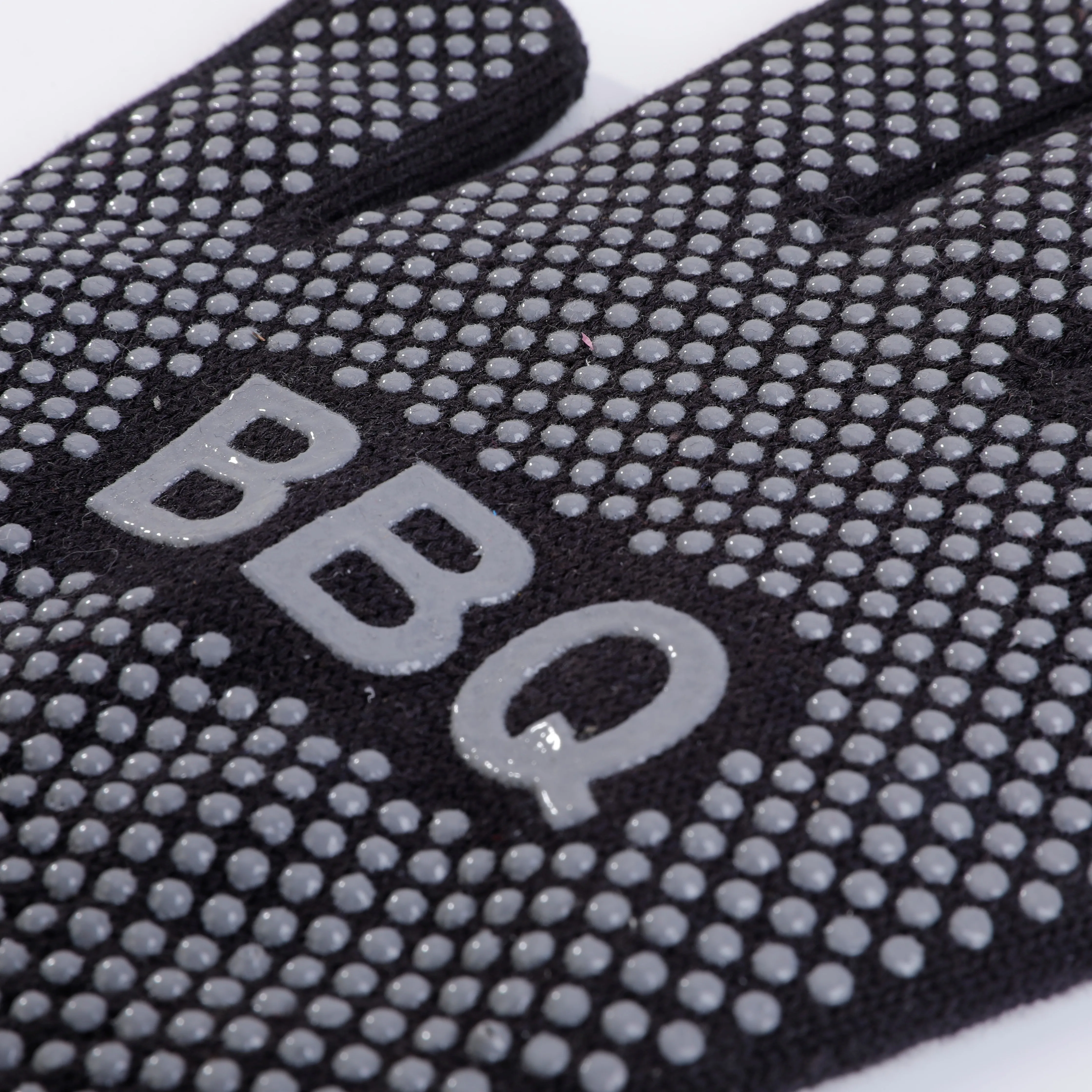 custom grey BBQ heat resistant gloves with double-layer design inside and outside for oven