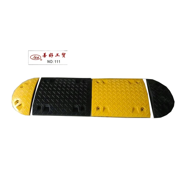 human high strength rubber yellow/black road barco speed bump humps regulations