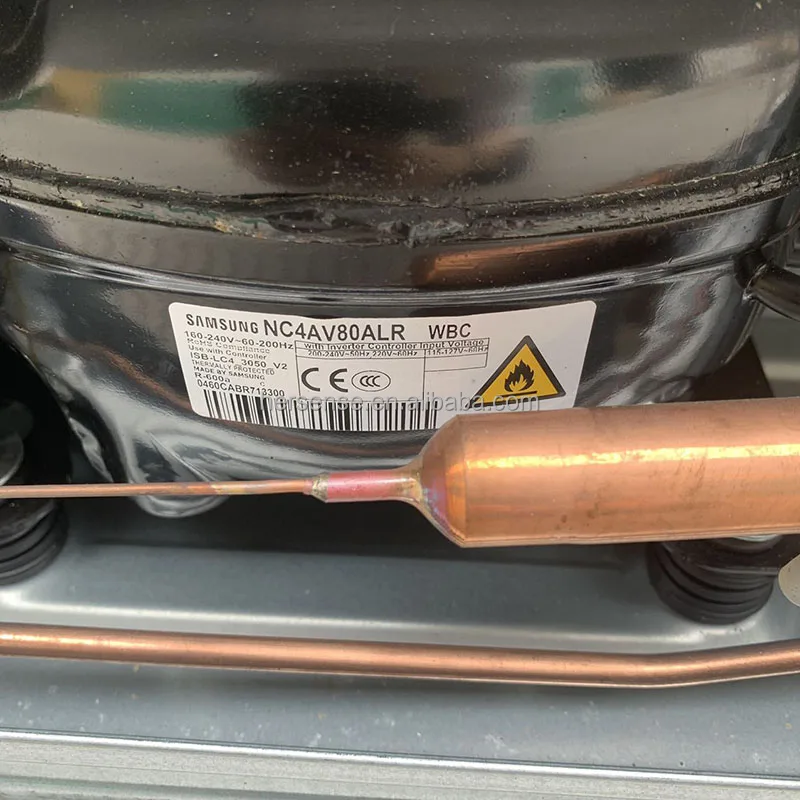 inverter kitchen refrigerator with double door Slim fridges for home appliances ice cube display neveras compact R290 Rotary