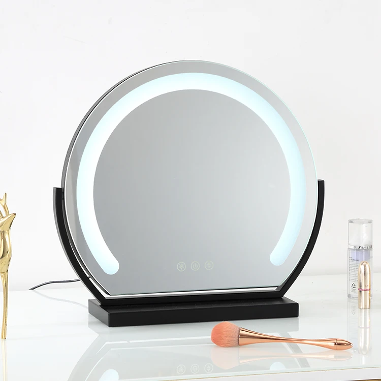 professional girl coiffeuse avec miroir makeup dressing table lighted mirror led rolling makeup bulb with speaker