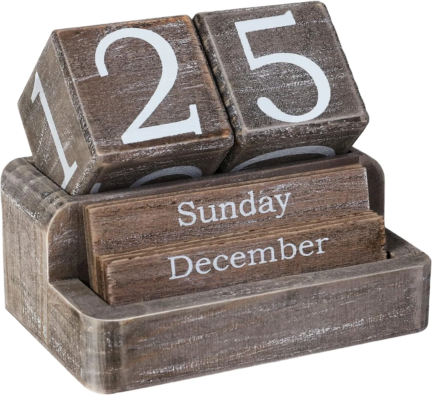 Wooden Block Calendar Daily Desktop Perpetual Desk Calendar wooden calendar creativity