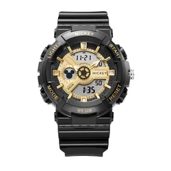 Waterproof Luminous Double Display Quartz Analog Digital Watches for Kids Teenagers School Student Daily Life Wrist Watch