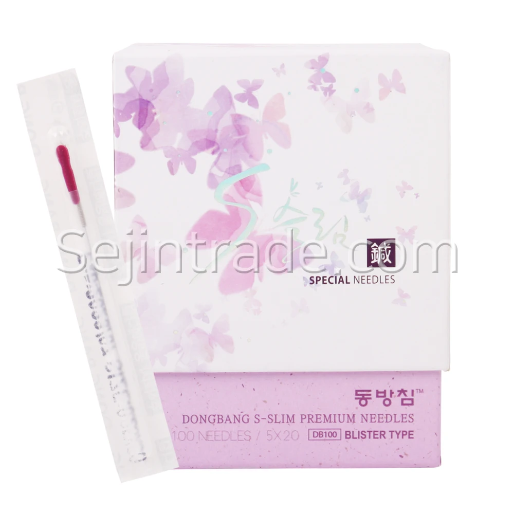 Acupuncture S-SLIM Needles Stainless Steel Dong Bang Acupuncture NEEDLE Slim DB100 (100 PCS/BOX) 1 Boxes 5 Years 0.25~0.30 Mm