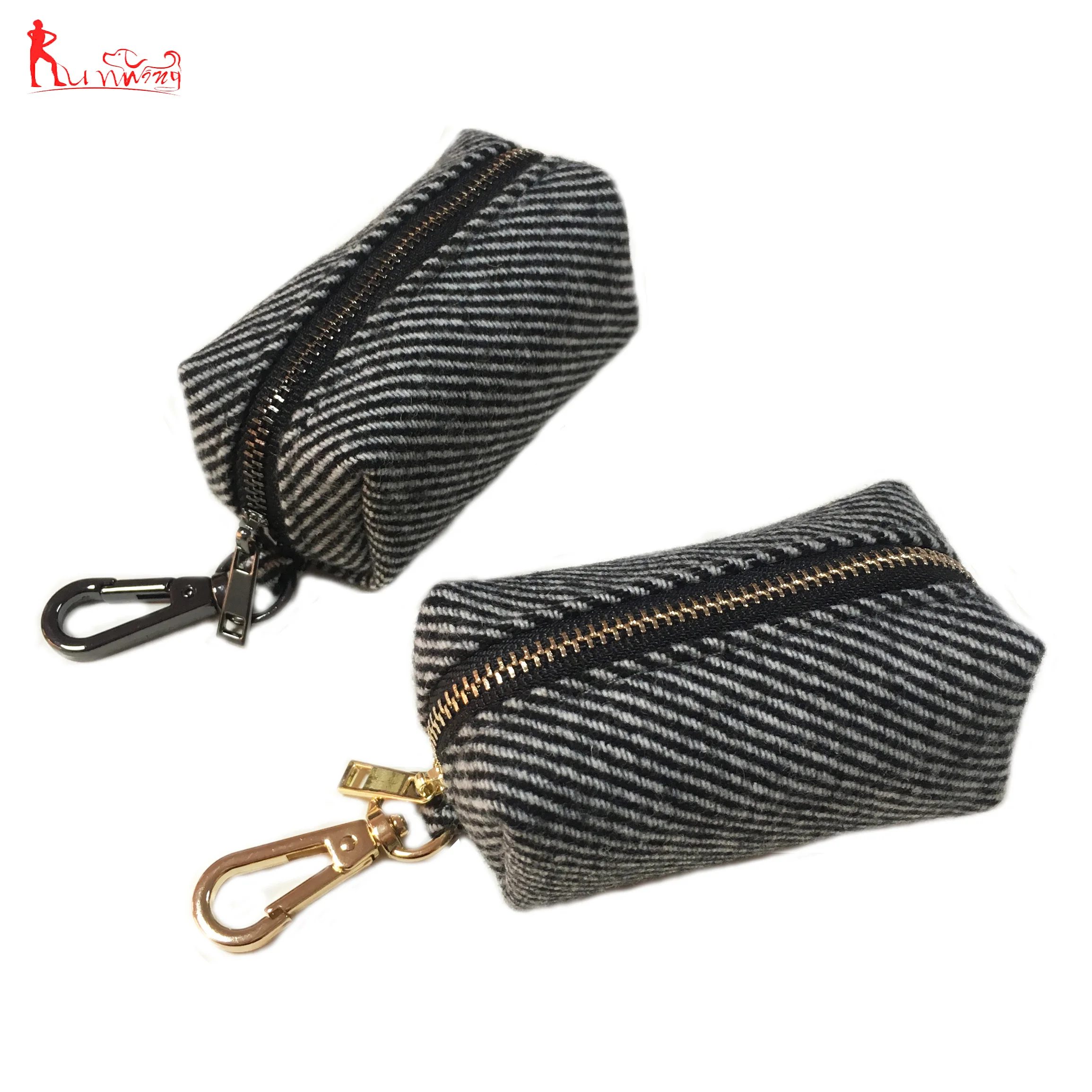 Хлопковая Сумка премиум-класса для уборки собак, сумка-держатель для отходов собак, сумка на молнии с металлическим зажимом, простая в использовании