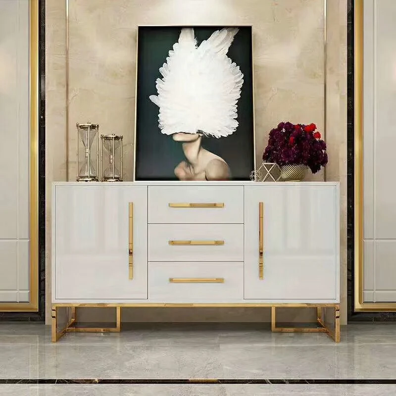 HS-CO1 Custom made modern design metal hotel lobby furniture console coffee side table