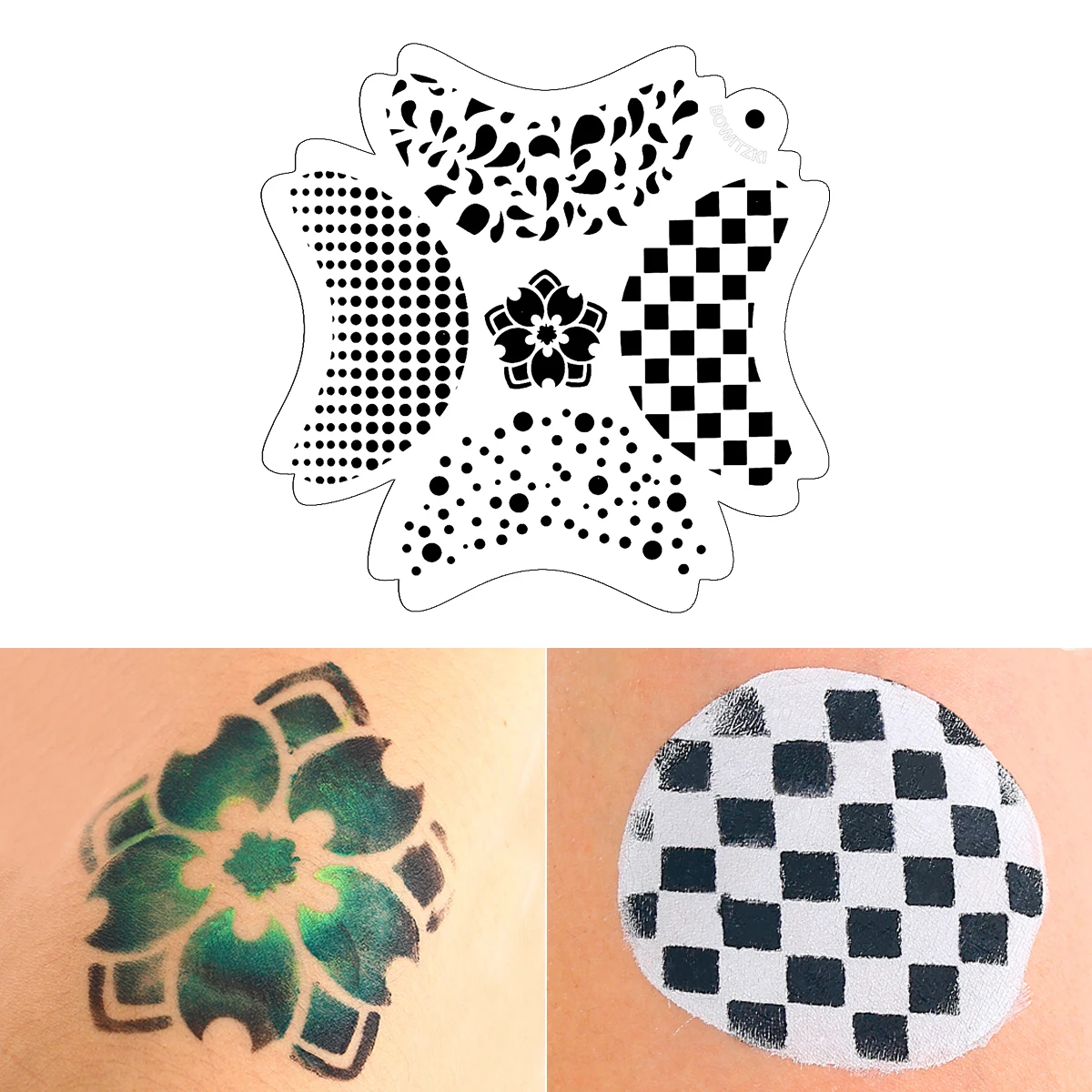 Privated Label  Texture Drawing Tattoo Face Hair Stencil For  Body Artists Make Up
