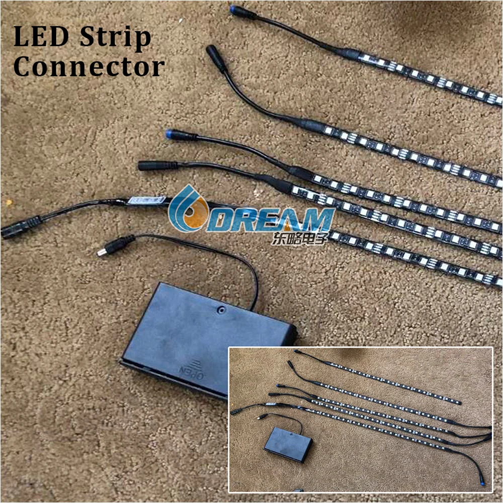 4 Pin-8 мм разъем для светодиодных лент IP65 водонепроницаемый M8) Светодиодная лента с usb-питанием разъем